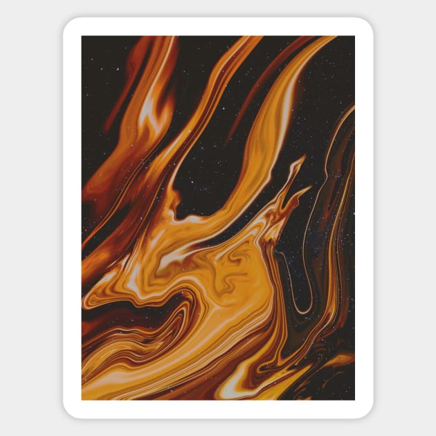 Display Cute - Abstract Fluid Art Sticker by raspberry-tea